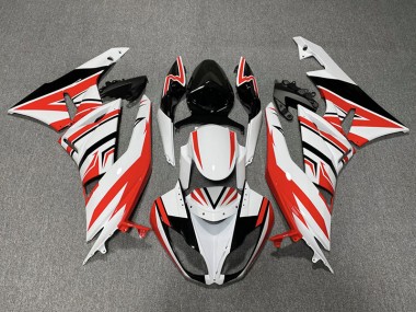 2009-2012 Red White and Black Zag ZX6R Motorcycle Fairings