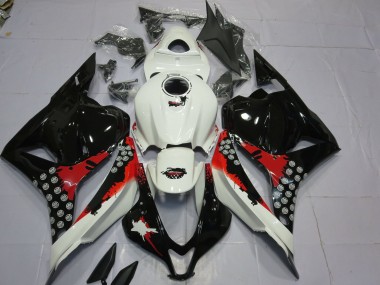 2009-2012 Red and Black Splatter CBR600RR Motorcycle Fairings