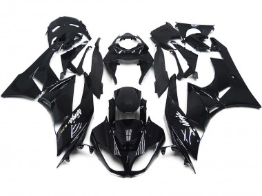 2009-2012 Slick Gloss Black ZX6R Motorcycle Fairings