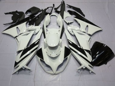 2009-2012 Special White Black ZX6R Motorcycle Fairings
