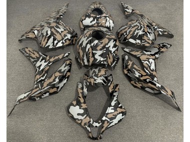 2009-2012 Tan and Silver Camo CBR600RR Motorcycle Fairings