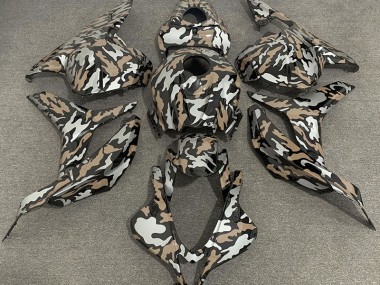 2009-2012 Tan and Silver Camo CBR600RR Motorcycle Fairings