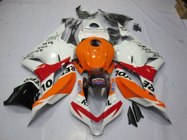 2009-2012 White Repsol CBR600RR Motorcycle Fairings