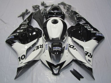 2009-2012 White and Black Repsol CBR600RR Motorcycle Fairings