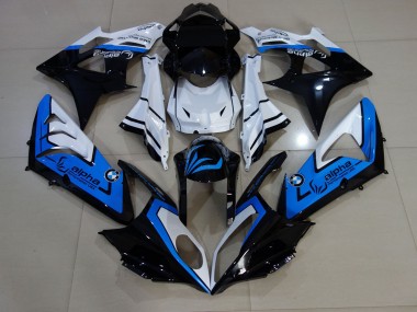 2009-2014 Alien Blue and White S1000RR Motorcycle Fairings