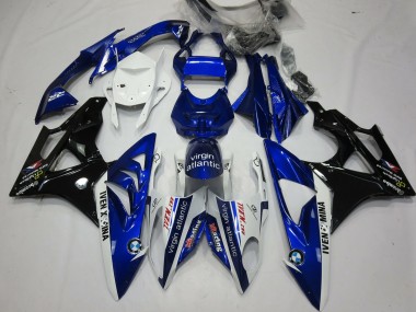 2009-2014 Alien Blue and White S1000RR Motorcycle Fairings