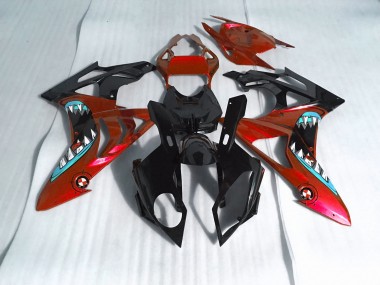 2009-2014 Alien Blue and White S1000RR Motorcycle Fairings