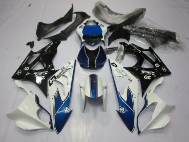 2009-2014 Alien Blue and White S1000RR Motorcycle Fairings