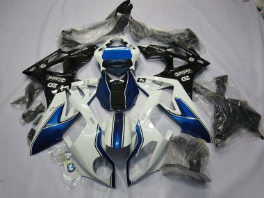 2009-2014 Alien Blue and White S1000RR Motorcycle Fairings