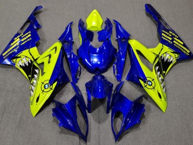 2009-2014 Alien Blue and White S1000RR Motorcycle Fairings