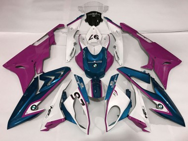 2009-2014 Alien Blue and White S1000RR Motorcycle Fairings