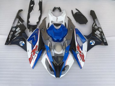 2009-2014 Alien Blue and White S1000RR Motorcycle Fairings