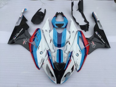 2009-2014 Alien Blue and White S1000RR Motorcycle Fairings