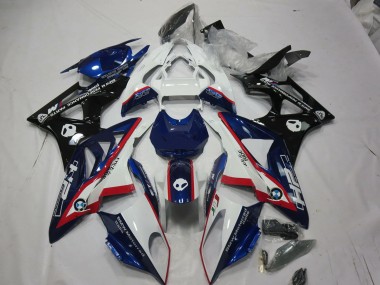 2009-2014 Alien Blue and White S1000RR Motorcycle Fairings