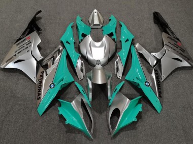 2009-2014 Alien Blue and White S1000RR Motorcycle Fairings