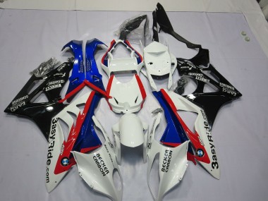 2009-2014 Alien Blue and White S1000RR Motorcycle Fairings