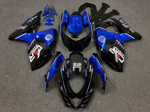 2009-2016 Black and Blue with Custom Logos GSXR 1000 Motorcycle Fairings