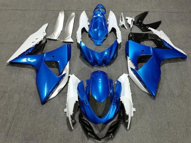 2009-2016 Blue White and Silver GSXR 1000 Motorcycle Fairings