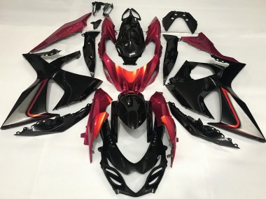 2009-2016 Burnt Orange and Black GSXR 1000 Motorcycle Fairings