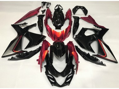 2009-2016 Burnt Orange and Black GSXR 1000 Motorcycle Fairings