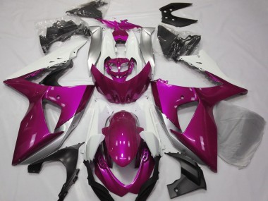 2009-2016 Gloss Pink & White GSXR 1000 Motorcycle Fairings