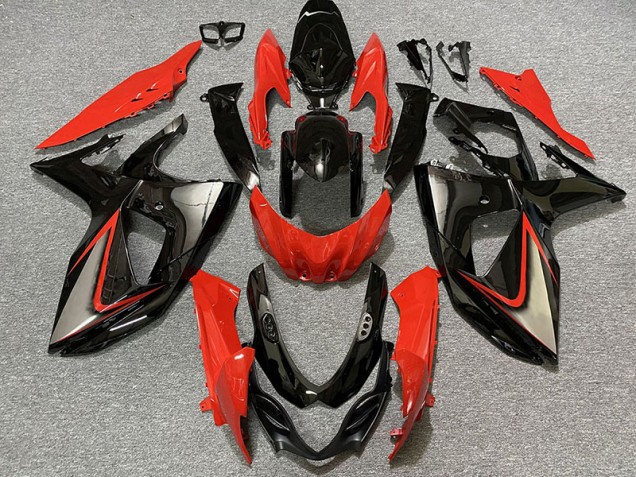 2009-2016 Gloss Red and Black GSXR 1000 Motorcycle Fairings