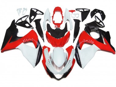 2009-2016 Gloss Red with White and black GSXR 1000 Motorcycle Fairings