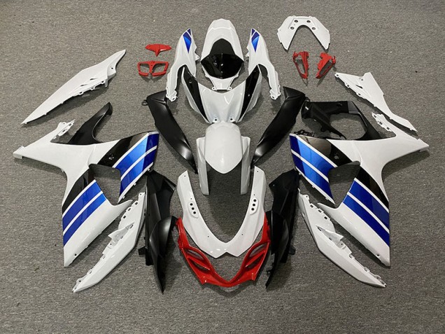 2009-2016 Gloss White Blue Black and Red GSXR 1000 Motorcycle Fairings