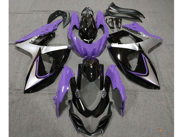 2009-2016 Purple Silver and Black GSXR 1000 Motorcycle Fairings