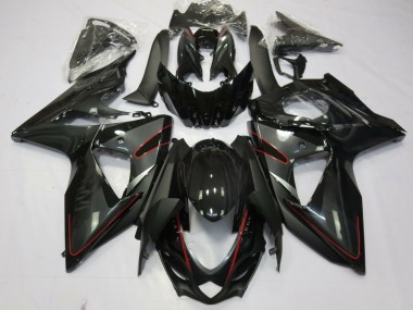 2009-2016 Silver Black and Red GSXR 1000 Motorcycle Fairings
