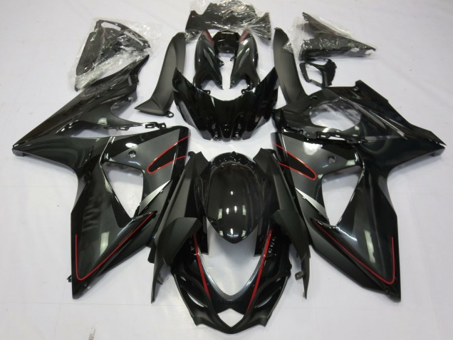 2009-2016 Silver Black and Red GSXR 1000 Motorcycle Fairings