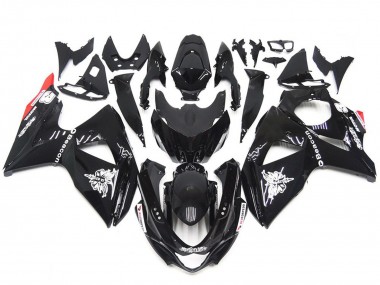 2009-2016 Solid Gloss Black Red style GSXR 1000 Motorcycle Fairings