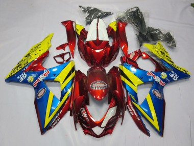 2009-2016 Yellow Red and Blue GSXR 1000 Motorcycle Fairings