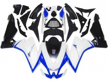 2010-2015 Gloss White & Blue RSV4 1000 Motorcycle Fairings