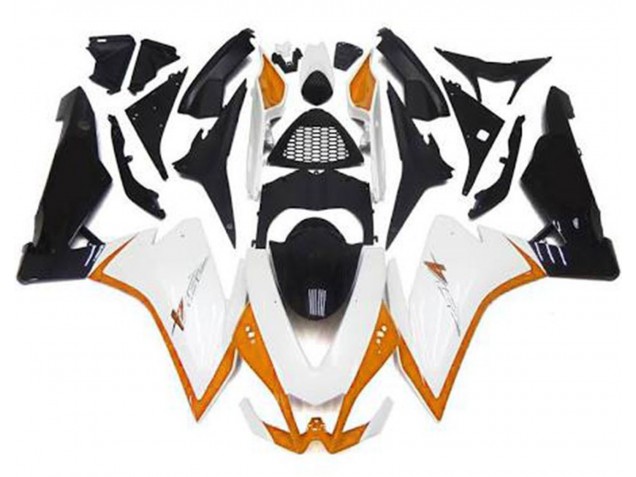 2010-2015 Gloss White & Orange RSV4 1000 Motorcycle Fairings