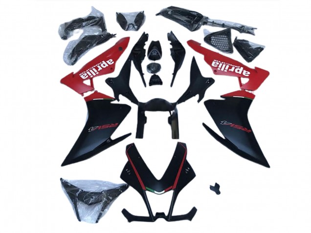 2010-2015 Matte Black & Red RSV4 1000 Motorcycle Fairings