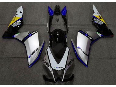 2010-2015 Silver Pirelli & Blue RSV4 1000 Motorcycle Fairings
