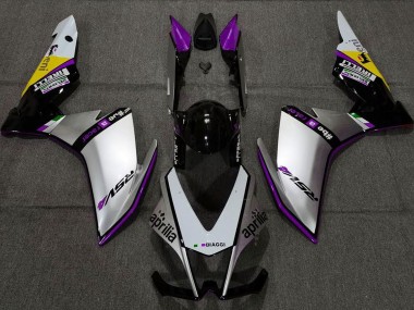 2010-2015 Silver Pirelli & Purple RSV4 1000 Motorcycle Fairings