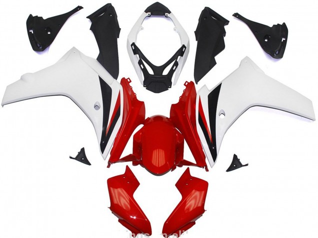 2011-2012 Red and White Gloss CBR600F Motorcycle Fairings