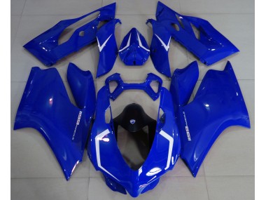 2011-2014 Gloss Blue & White Ducati 1199 Motorcycle Fairings