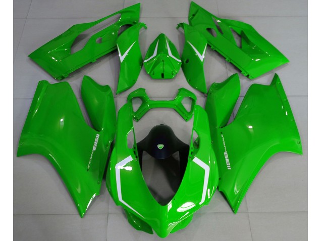 2011-2014 Gloss Green & White Ducati 1199 Motorcycle Fairings