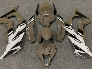 2011-2015 Gloss Brown & White ZX10R Motorcycle Fairings