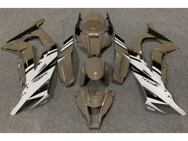 2011-2015 Gloss Brown & White ZX10R Motorcycle Fairings