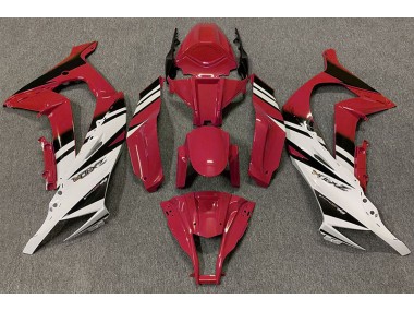 2011-2015 Gloss Red & White ZX10R Motorcycle Fairings