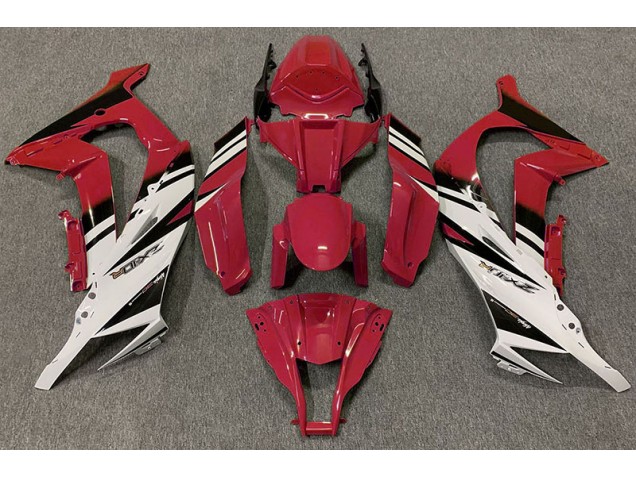 2011-2015 Gloss Red & White ZX10R Motorcycle Fairings