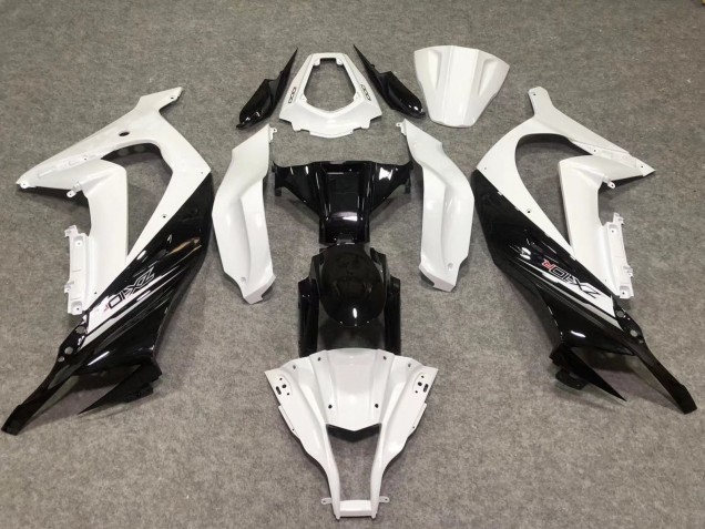 2011-2015 Gloss White / Black ZX10R Motorcycle Fairings