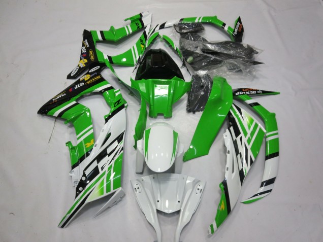 2011-2015 Green White Black 1 ZX10R Motorcycle Fairings