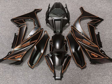 2011-2015 Matte Black & Orange Lining ZX10R Motorcycle Fairings