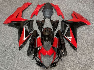 2011-2024 Deep Red and Gloss Black GSXR 600-750 Motorcycle Fairings