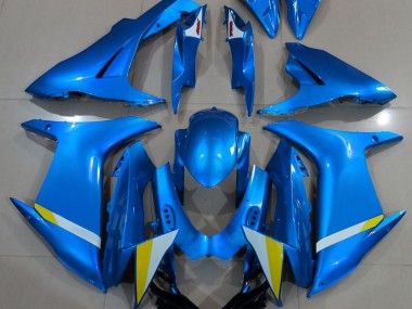 2011-2024 Full Gloss Light Blue GSXR 600-750 Motorcycle Fairings